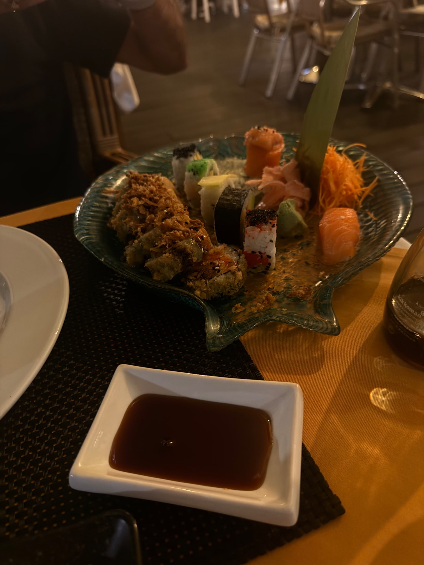 Mixed sushi platter during Mike McCabe’s meal at Buddha & Sakura, Calheta marina.